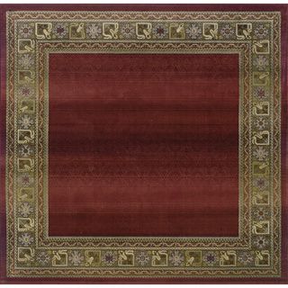 Generations Red/ Green Rug (8 Square)