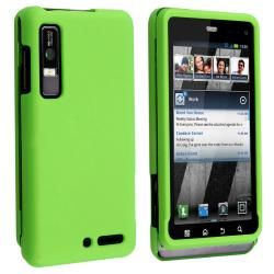 Green Snap on Rubber Coated Case for Motorola Droid 3 XT862 Eforcity Cases & Holders