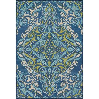 Hand hooked Tessa Blue/ Lime Rug (710 X 110)