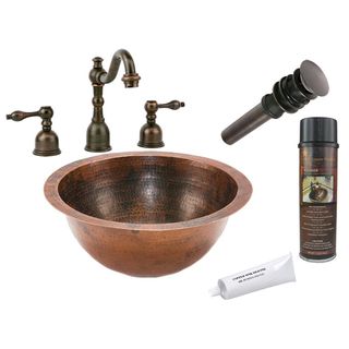 Premier Copper Products Widespread Bathroom Faucet Package