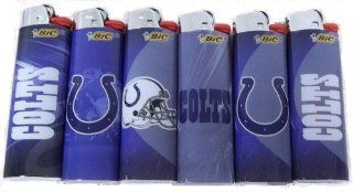 6pc Set BIC Indianapolis Colts NFL Officially Licensed Cigarette Lighters Sports & Outdoors