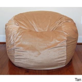 Ahh Products Cuddle Soft Minky 36 inch Washable Bean Bag Chair Tan Size Large
