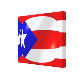 Puerto Rico Flag Wrapped Canvas Gallery Wrapped Canvas