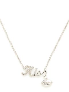 Diamond Kiss Pendant Necklace by Dorie Love