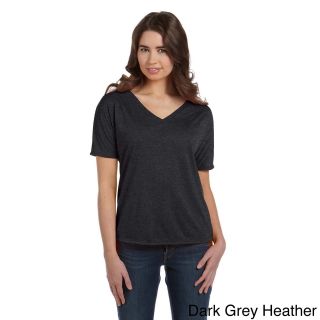 Bella Womens Flowy V neck T shirt Grey Size XXL (18)