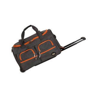 Rockland Deluxe Charcoal 22 inch Carry on Rolling Duffel Bag