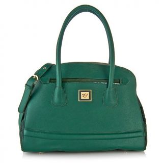 Sharif Saffiano Leather and Haircalf Satchel