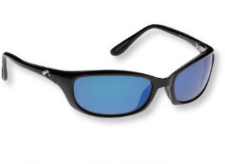 Costa Del Mar Harpoon 580 Glass Mirror Lens sunglasses Black with Blue Mirror lenses Clothing