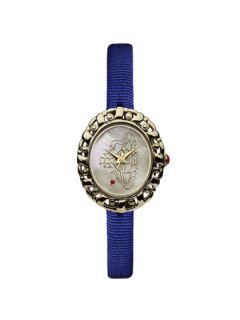 Womens Gold & Blue Canvas Watch by Vivienne Westwood