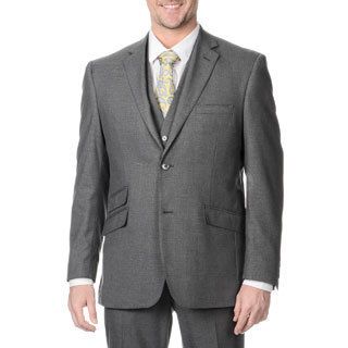 Perry Ellis Mens Slim Fit Medium Grey Sharkskin Suit Separate Blazer