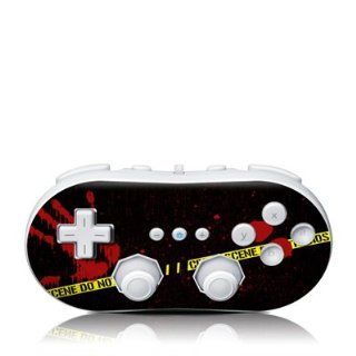 Crime Scene Design Skin Decal Sticker for the Wii Classic Controller Electronics