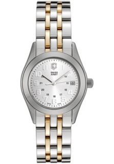 Swiss Army 24096  Watches,Womens Alliance Silver Dial Two Tone, Casual Swiss Army Quartz Watches