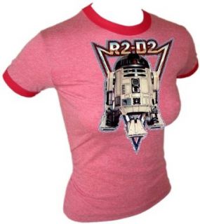 Star Wars A New Hope 1977 George Lucas R2 D2 Vintage Sexy Woman's Ringer Iron On T Shirt , small Clothing