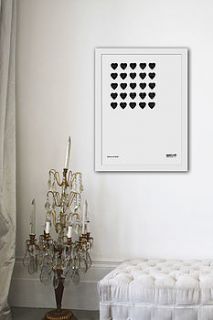'with all my heart' personalised print by words on walls