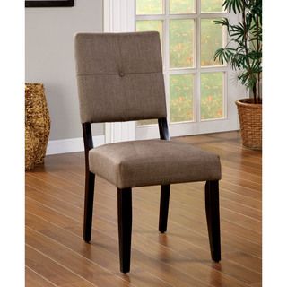 Furniture Of America Catherine Taupe Fabric Dining Chair (set Of 2)
