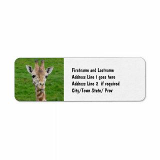 Funny Giraffe Sticking Out Tongue Custom Return Address Labels