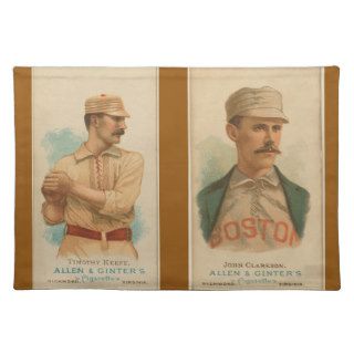 Vintage Baseball Cards Placemats