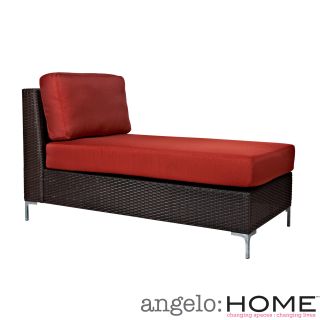 Angelohome Napa Springs Resin Wicker Tulip Red Armless Chaise Indoor/outdoor Resin Wicker
