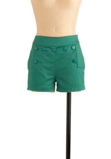 Candy Shop Shorts in Green Apple  Mod Retro Vintage Shorts