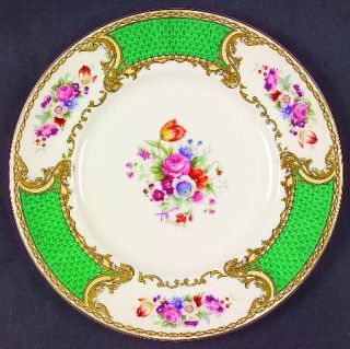 Myott Staffordshire Bouquet, The Green Salad Plate, Fine China Dinnerware   Gree