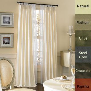 Dupioni Pure Silk lined Pinch Pleat Curtain Panel