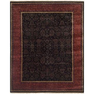 Safavieh Hand knotted Ganges River Black/ Rust Wool Rug (8 X 10)