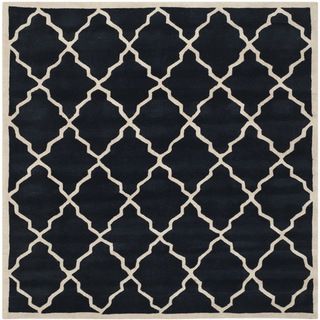 Safavieh Handmade Moroccan Chatham Contemporary Dark Blue Wool Rug (7 Square)