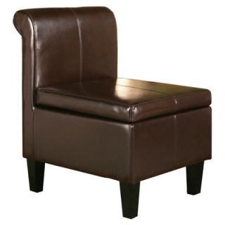 Abbyson Living Frankfurt Flip Top Storage Ottoman Chair HS SF 1010 BRN