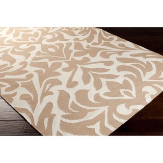 Candice Olson Market Place Hand woven Beige Contemporary Floral Wool Rug (36 X 56)