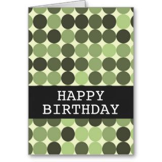 Green  Polka Happy Birthday Background Card