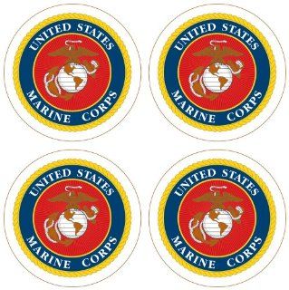 Hindostone Set of 4 United States Marine Corps Coasters  