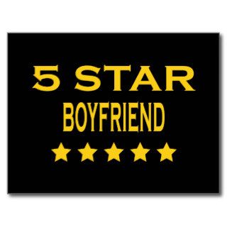 Boyfriends Birthdays Valentines 5 Star Boyfriend Postcard