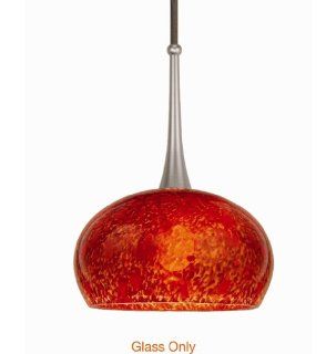 WAC Lighting G593 RD Komal Pendant Glass Shade in Red,   Lampshades  