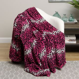 Plazatex Leopard Microplush Blanket Black Size Full