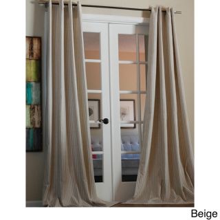Ava Stripe Linen Blend 96 inch Curtain Panel