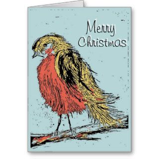 Merry Christmas "Coy Robin" Greeting Card
