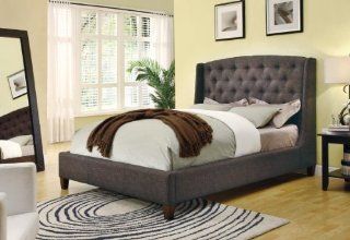 Upholstered Wingback Bed Size Queen Home & Kitchen