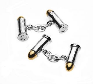 bullet cufflinks made in england by christopher simpson