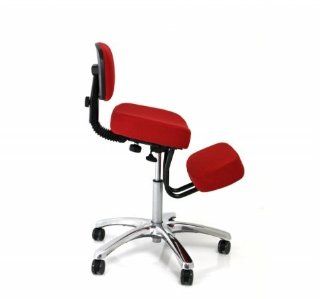 BetterPosture JAZZY Kneeling Chair with Back   Red  Pilates Exercise Chairs  Sports & Outdoors