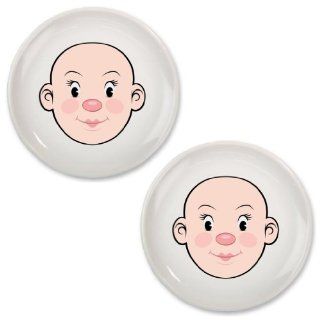 Fred and Friends Food Face Dinner Plate, Set of 2   Girl  Baby Eating Utensils  Baby