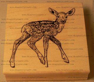 Fawn, deer rubber stamp