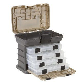 Plano Molding 1354 Stow N Go Tool Box with 4 23500 Series StowAways, Graphite Gray and Sandstone   Toolboxes  