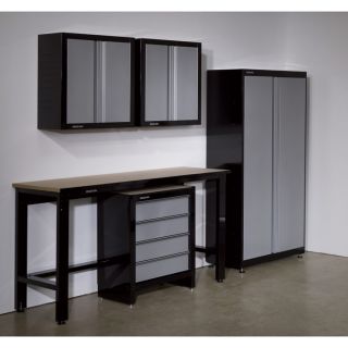 Stack-On Garage Storage System — 3-Shelf Floor Cabinet, Steel, Model# SGO-372-DS  Storage Cabinets