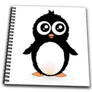 db_113120_1 InspirationzStore Cute Animals   Cute penguin   black and white cartoon   sweet kawaii adorable fuzzy baby arctic animal on white   Drawing Book   Drawing Book 8 x 8 inch