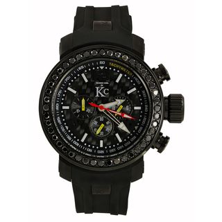 Techno Com KC Men's Black Diamond Carbon Fiber Dial Watch Men's More Brands Watches