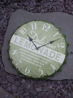 green lemonade clock by the hiding place