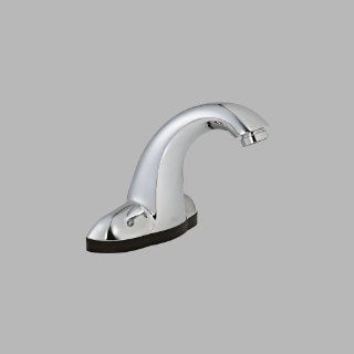 Delta 591TP0250 Commercial Centerset Electronic Proximity Sensing Bathroom Faucet, Chrome   Touchless Bathroom Sink Faucets  