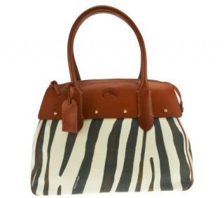 Dooney & Bourke Zebra Fabric Extra Large Wilson Bag —