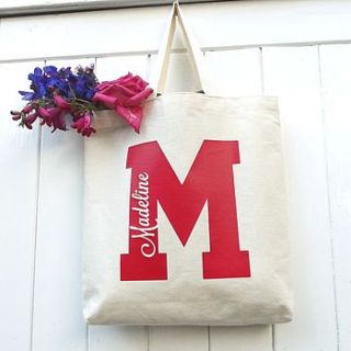 personalised college initial cotton mini tote by rosie jo's