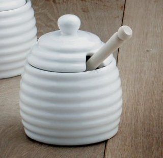 Porcelain Honey Pot White Kitchen & Dining